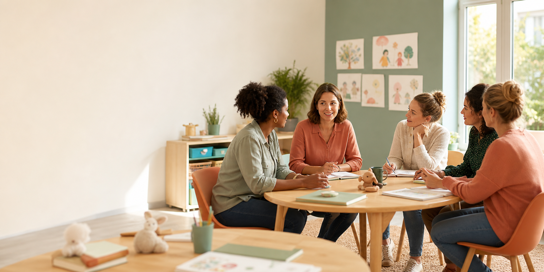 Professionnels de la petite enfance en échange